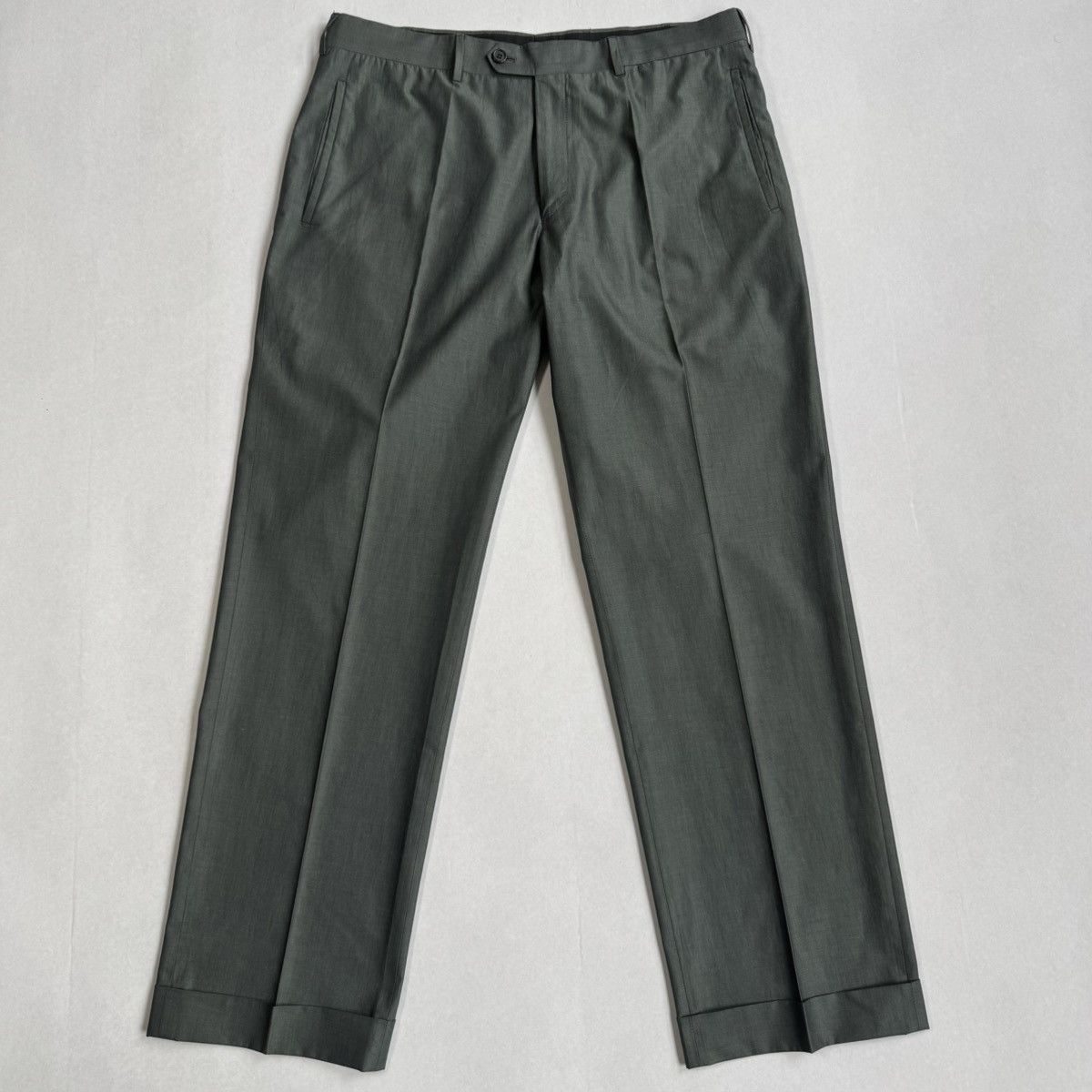Prada SS1999 Green Wide Leg Pleated Pants