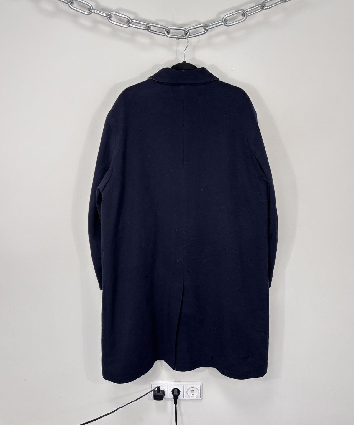 Other Lodenfrey Men’s Navy Blue Wool Cashmere Long Overcoat Size US XL / EU 56 / 4 - 3 Thumbnail