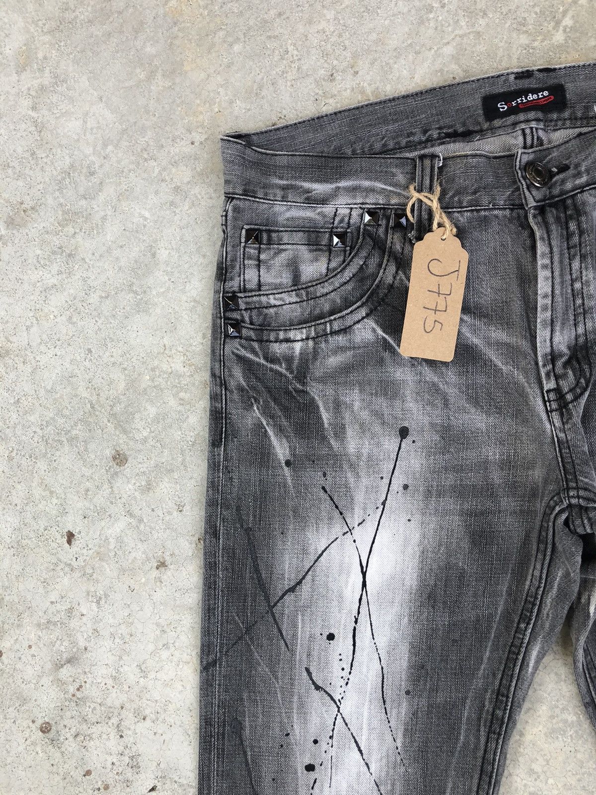 Japanese Brand Japanese Sorridere Flare Jeans Skulls Embroidered Distressed Size US 35 - 4 Thumbnail