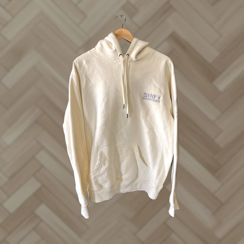 Vintage Bad Decisions Shift Happens Hoodie Pullover Sweater Ivory L Women Size L / US 10 / IT 46 - 1 Thumbnail