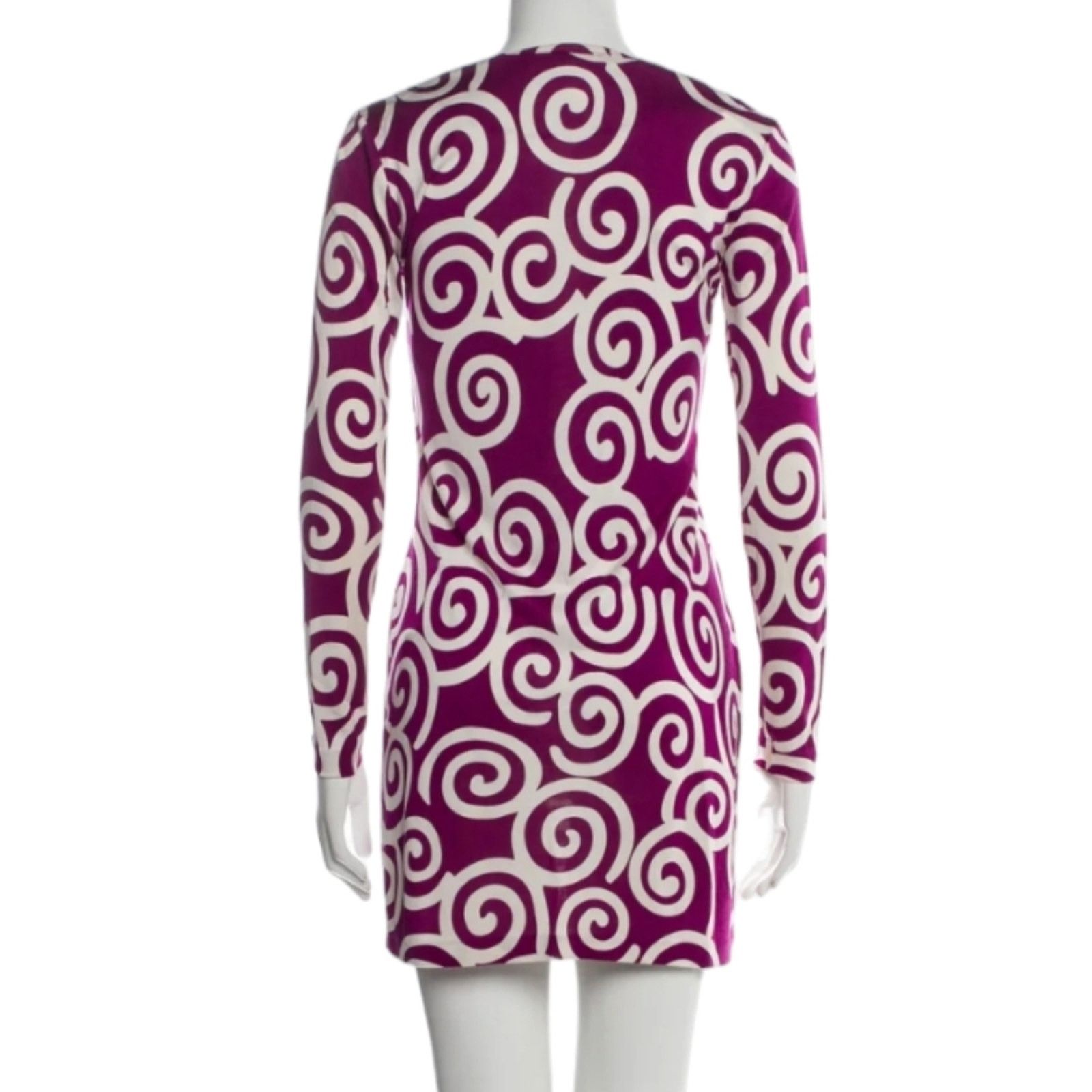 Diane von Furstenberg Diane Von Furstenberg Silk Swirl Print Sheath Dress 2 Size XS / US 0-2 / IT 36-38 - 7 Thumbnail