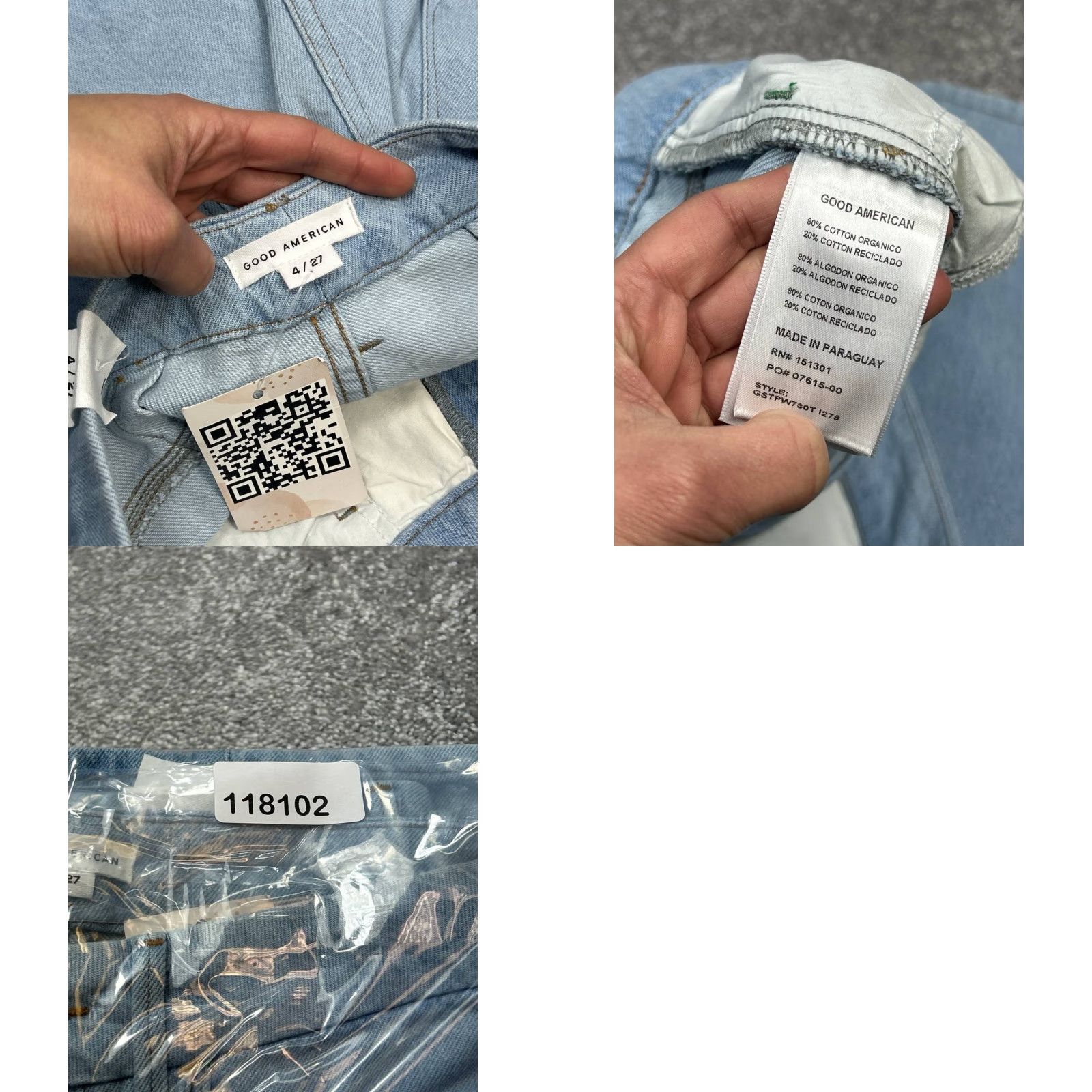 Good American VINTAGE Good American 90s Patchwork Jeans Womens 4 Blue Cotton 30x32 New Size 27" / US 4 / IT 40 - 8 Thumbnail