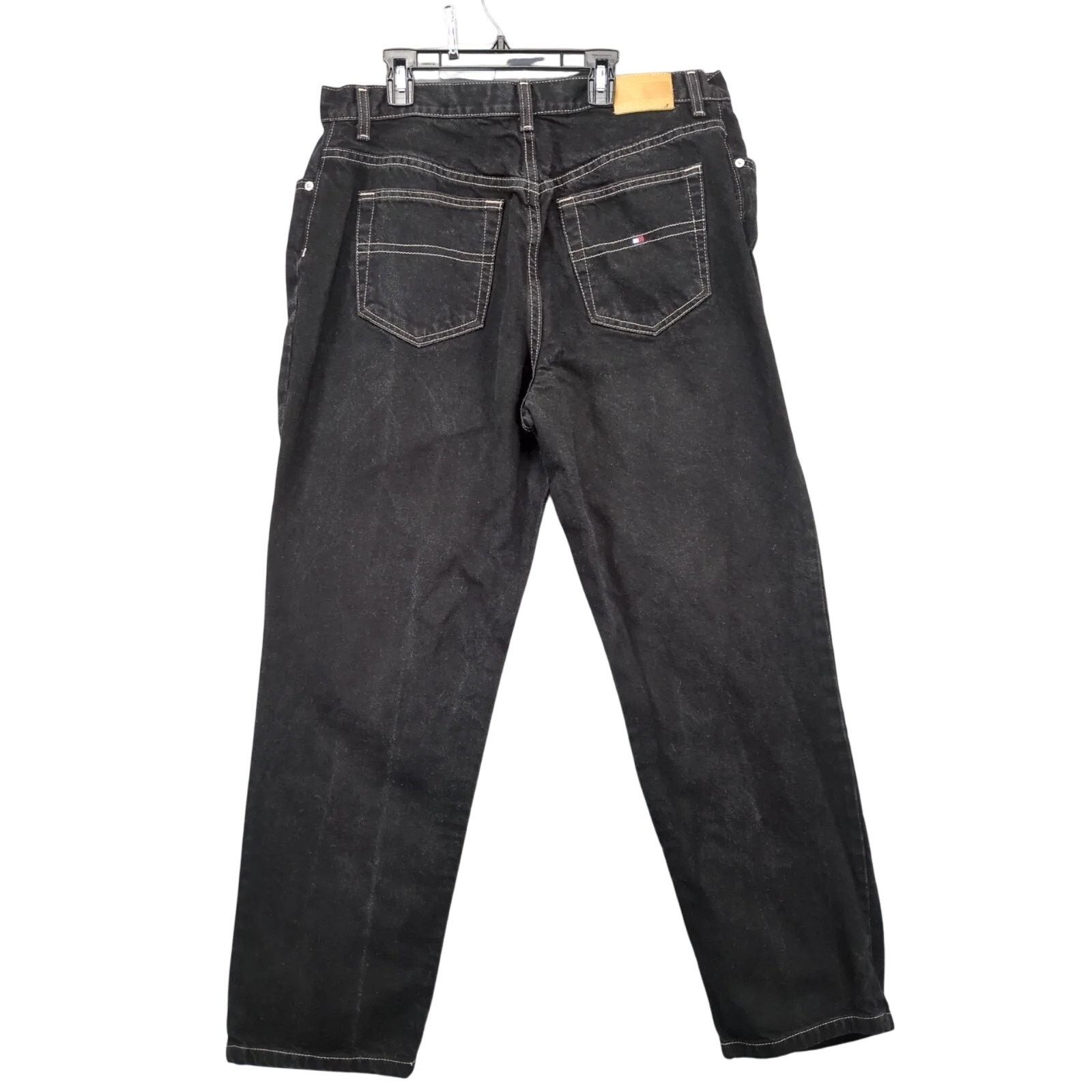 Tommy Hilfiger Vtg Tommy Hilfiger Jeans Men's 34x30 Black Denim 2002 Y2K Size 38" / US 16 / IT 52 - 2 Thumbnail