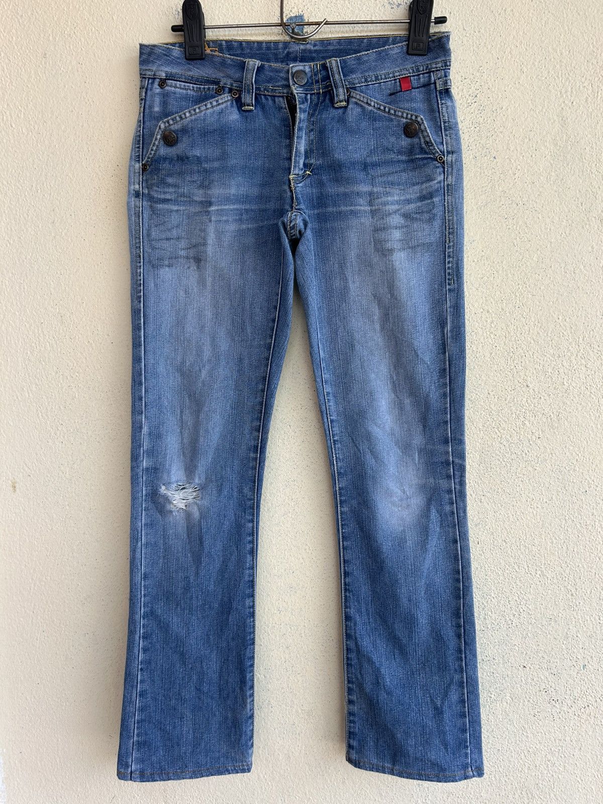 Stussy Stussy Semi Bootcut Distressed Jeans Size 26" / US 2 / IT 38 - 1 Thumbnail
