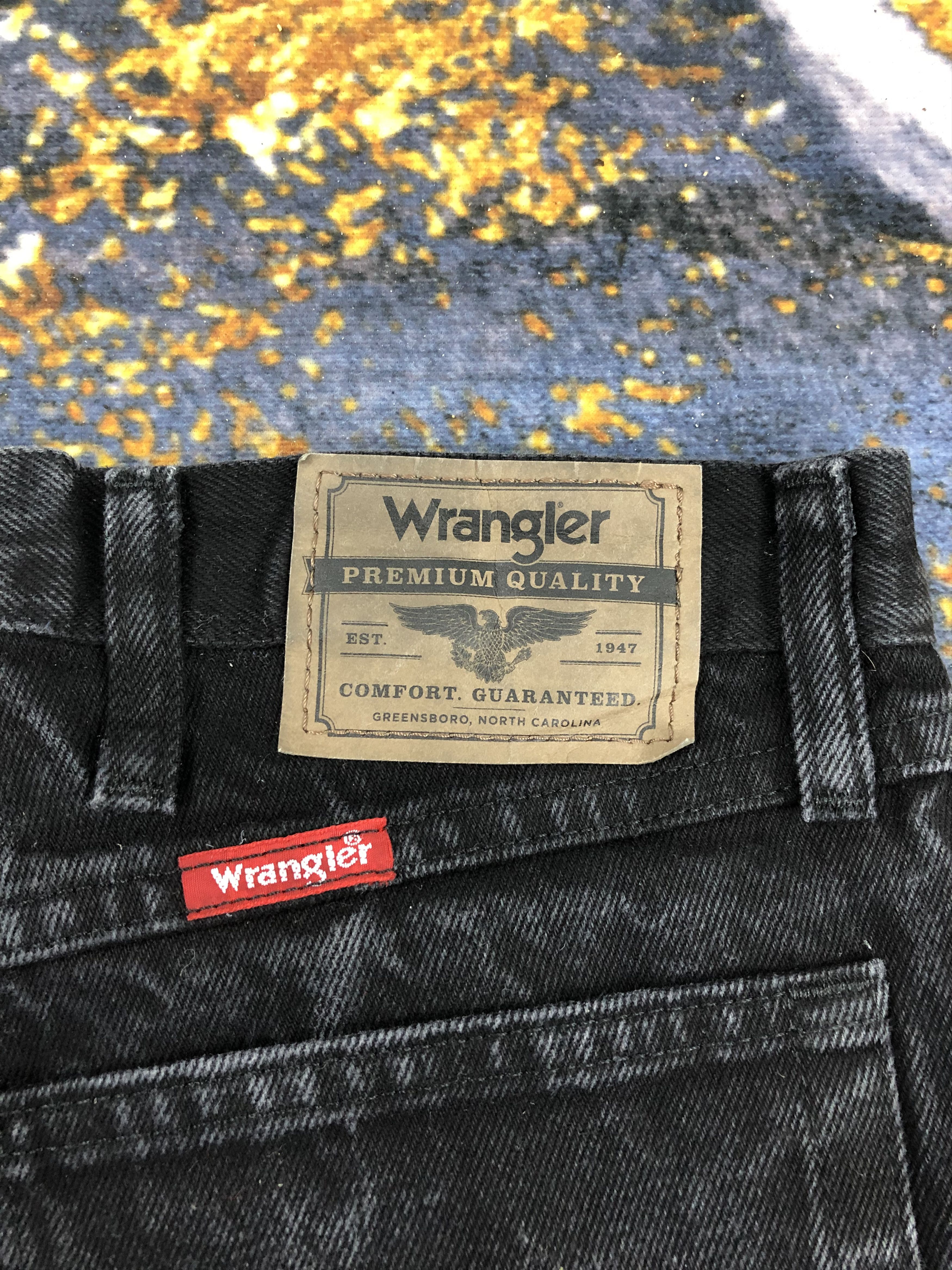 Wrangler Vintage Wrangler Black Denim DPP0266 Size US 35 - 5 Thumbnail