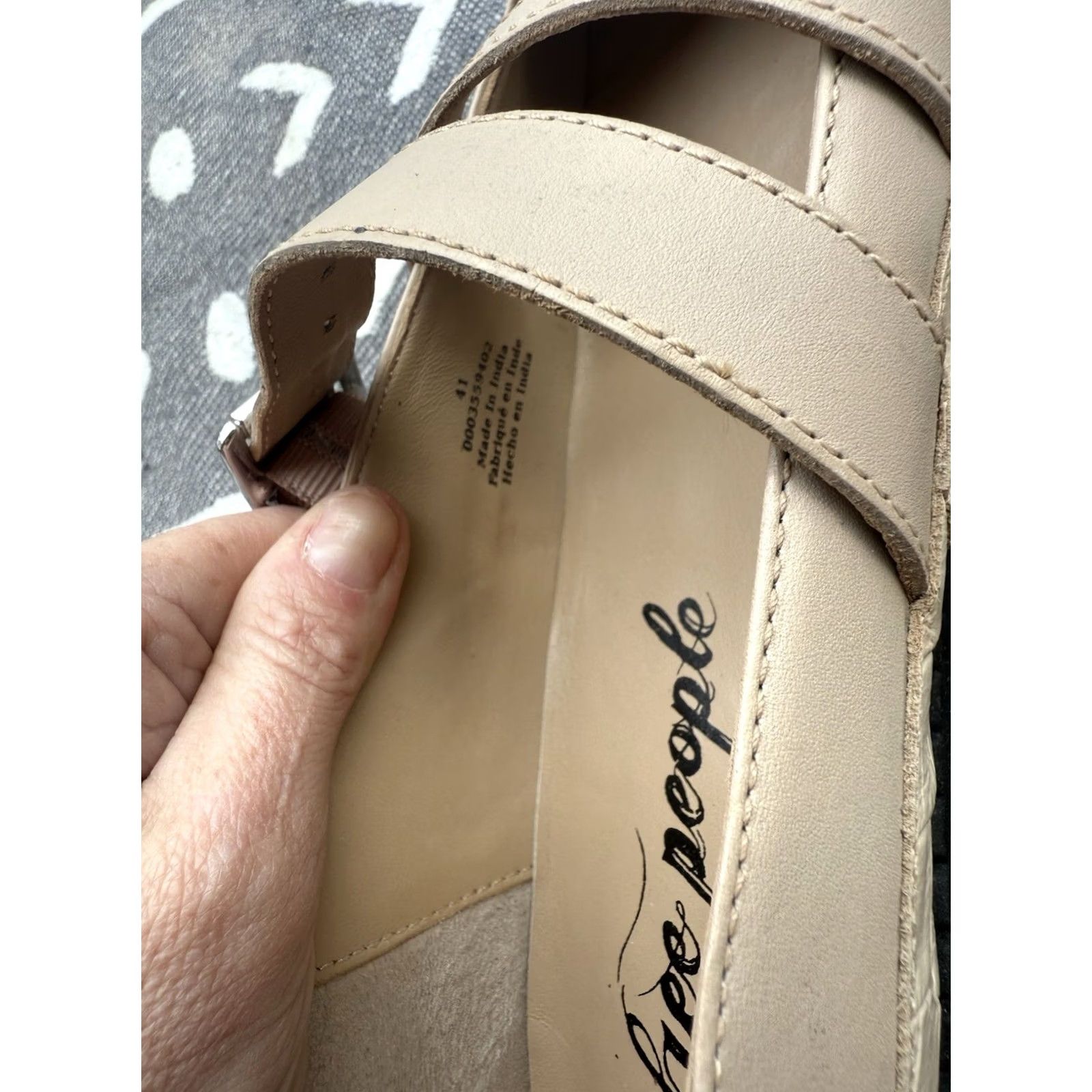 Free People Free People Stella Mary Jane Platform Pump Heel Womens Afterglow 11 Leather Buckle Ankle Strap Block Mid 2-2.9in - NWOT Size US 11 / IT 41 - 8 Thumbnail