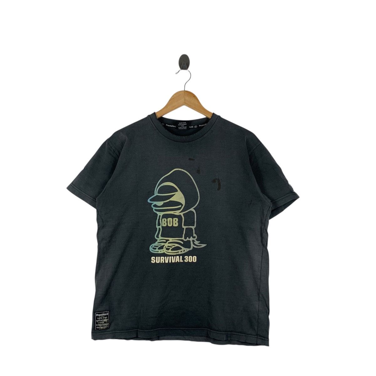 Vintage Vintage PROPOTION II SURVIVAL BOB Y2K Thrashed Tee Shirt Size US L / EU 52-54 / 3 - 3 Thumbnail