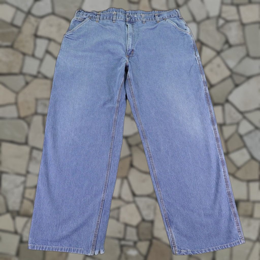 Carhartt VINTAGE Carhartt Jeans Men 44x34 Denim Flame-Resistant Workwear Straight Fit Blue 90s Mens Size US 42 / EU 58 - 1 Thumbnail