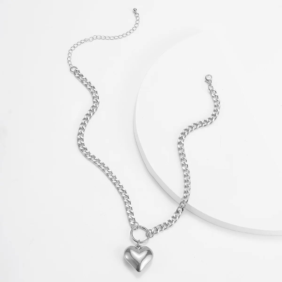 Other Big Heart Pendant Clavicle Necklace Size ONE SIZE - 3 Thumbnail