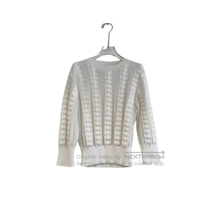 Chanel Chanel White Cotton Blend Long Sleeve Sweater . Size S / US 4 / IT 40 - 1 Thumbnail