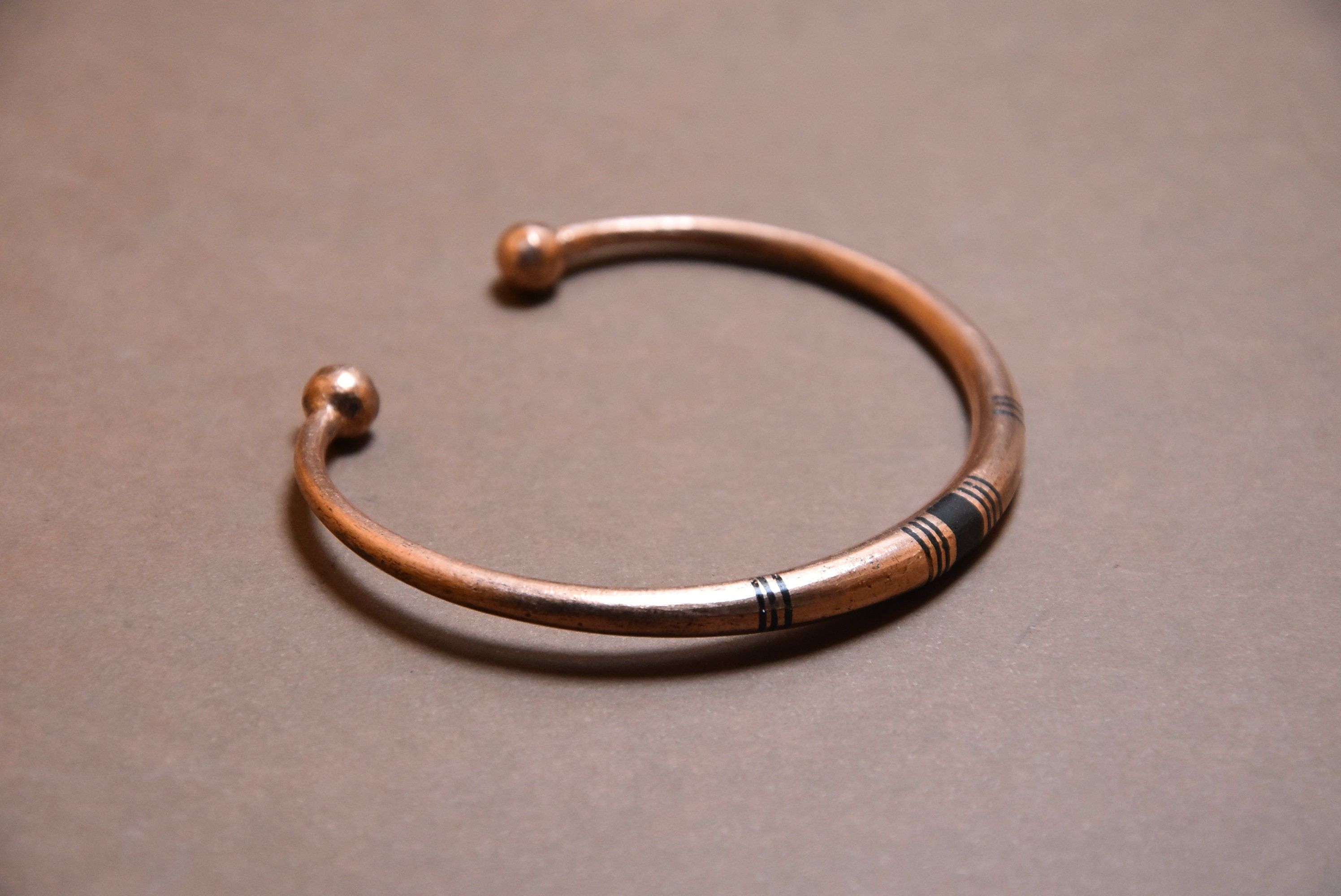 Handmade × Jewelry Cuff Tuareg Red Copper , Bracelet Red Copper Size ONE SIZE - 3 Thumbnail