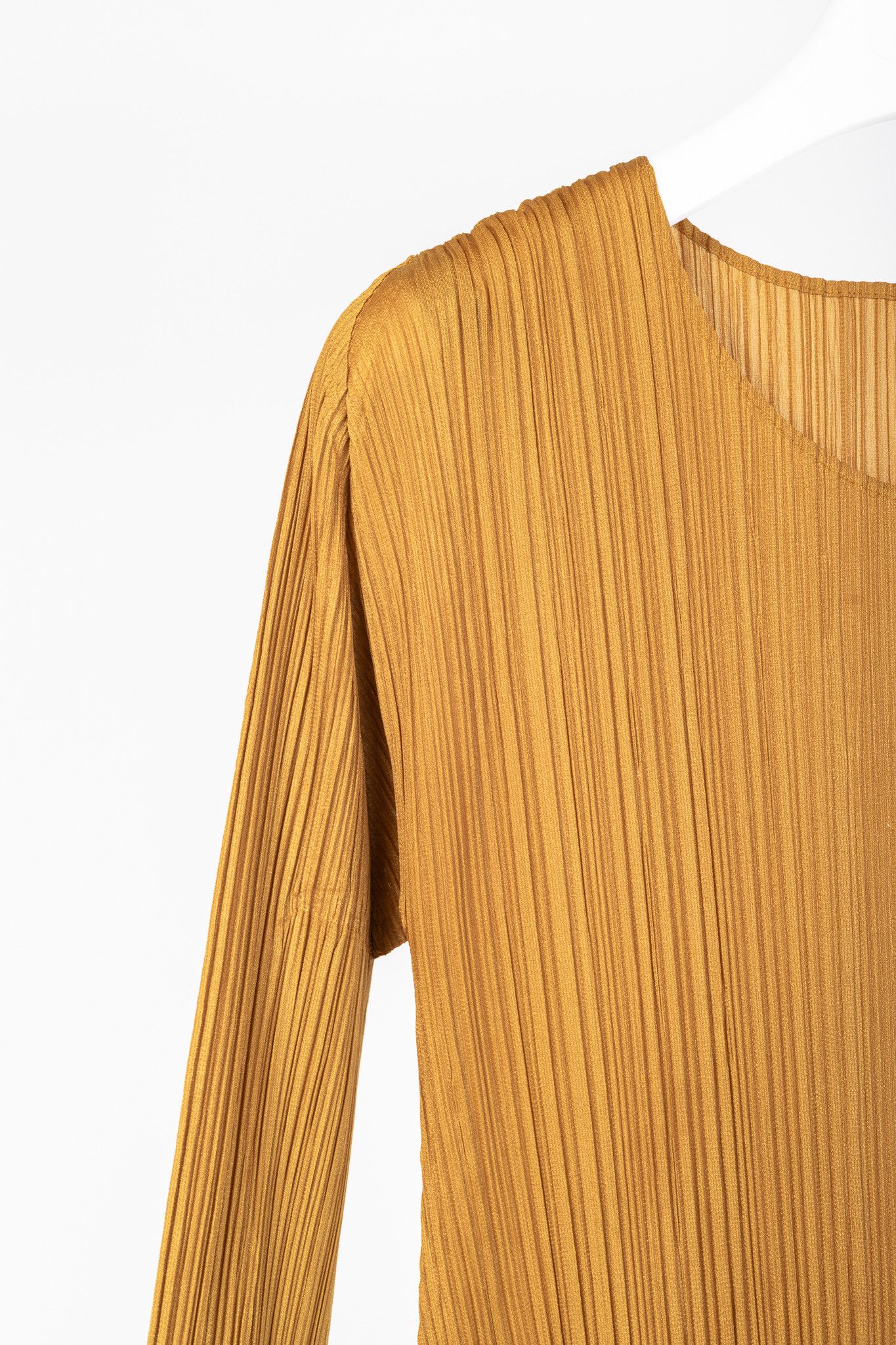 Pleats Please Issey Miyake Pleats Please Issey Miyake Orange 3/4-Sleeve Midi Dress Size L / US 10 / IT 46 - 4 Thumbnail