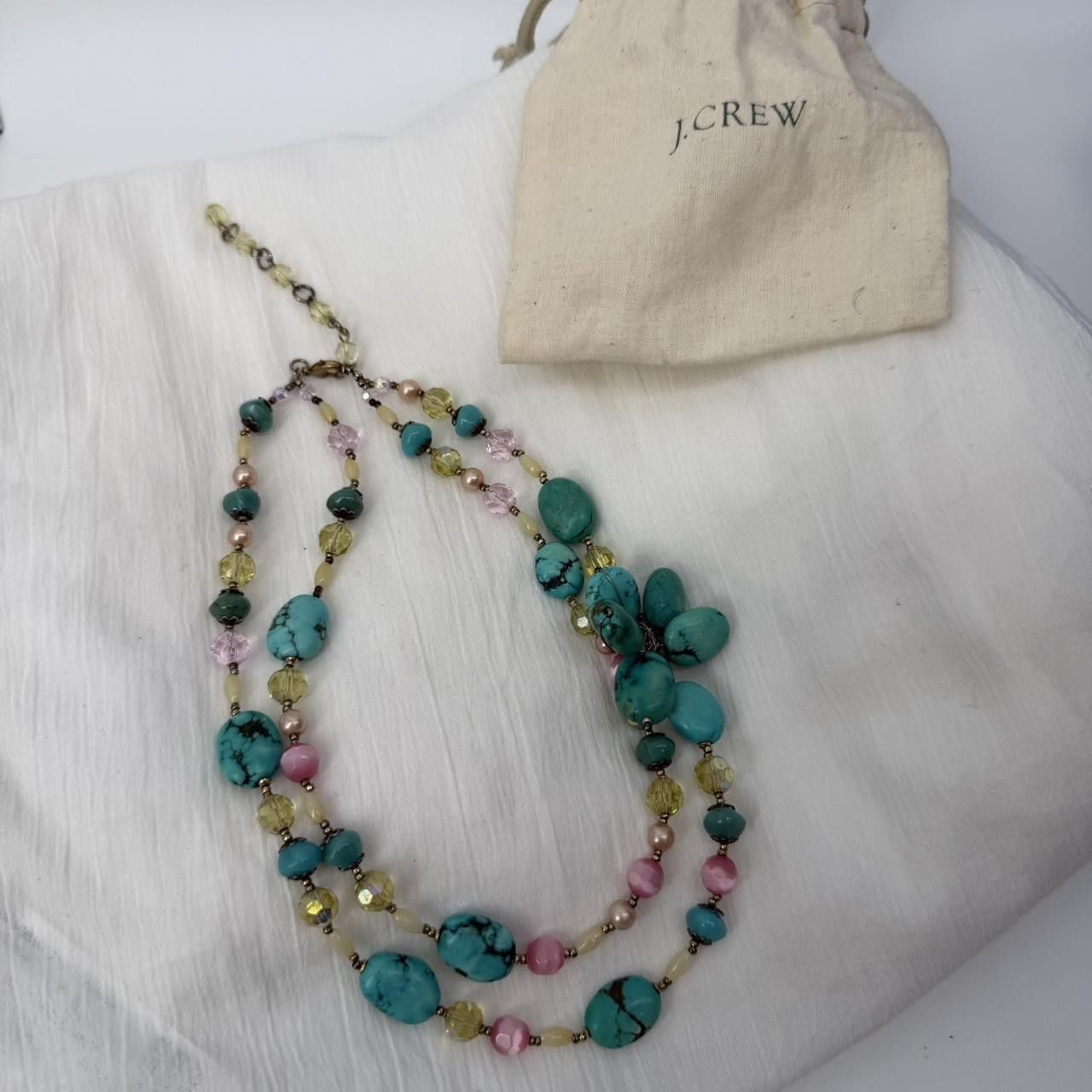 The Unbranded Brand Cool Faux Turquoise MOP Moon glow Crystal Gold tone Strand Size ONE SIZE - 1 Thumbnail