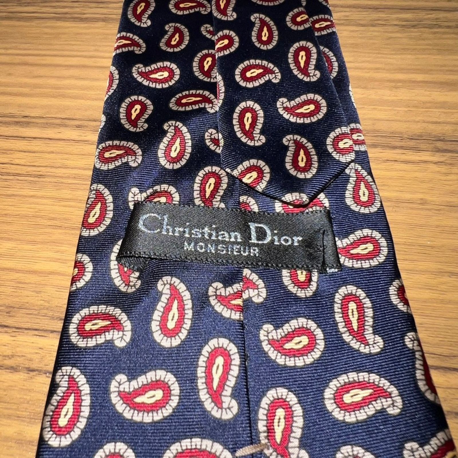 Christian Dior Monsieur Christian Dior Monsieur Men's Paisley Silk Necktie Size ONE SIZE - 3 Thumbnail