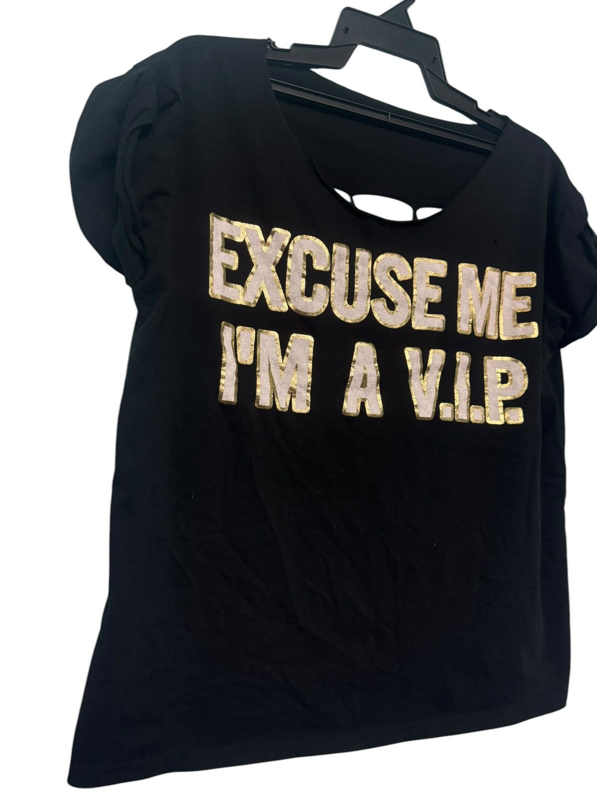 Japanese Brand 💥RARE PUNK DESIGN TRIANGLE CUT EXCUSE ME I’M A VIP SHIRT Size M / US 6-8 / IT 42-44 - 3 Thumbnail
