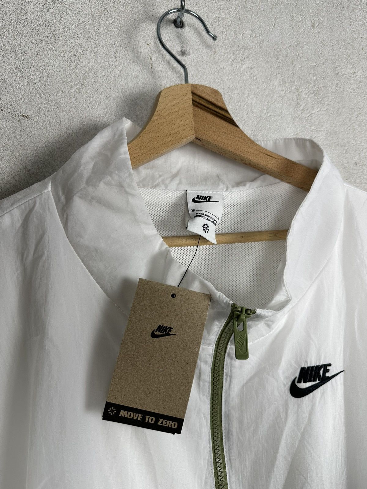Nike × Vintage DSWT Nike Nylon Track Jacket Swoosh Oversize Size US XXL / EU 58 / 5 - 4 Thumbnail