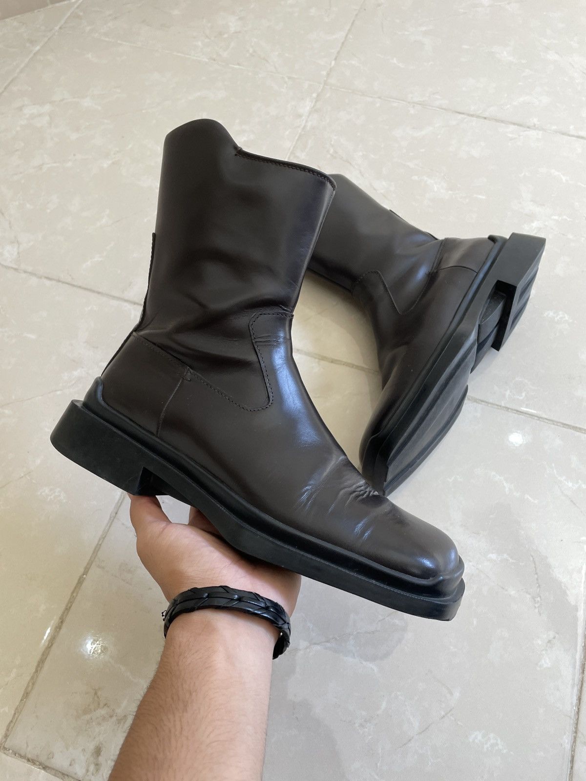 Prada Square Toe Boots | Grailed
