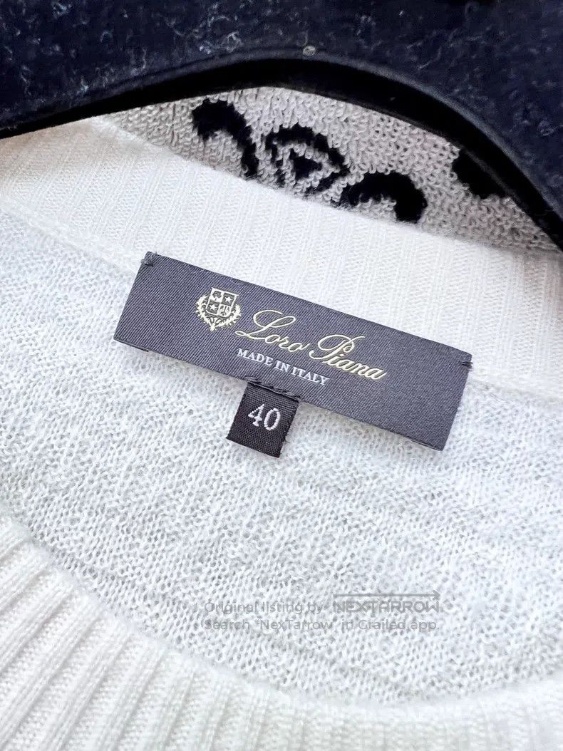 Loro Piana Loro Piana White with colorful stripes cashmere and goat's Size XS / US 0-2 / IT 36-38 - 4 Thumbnail