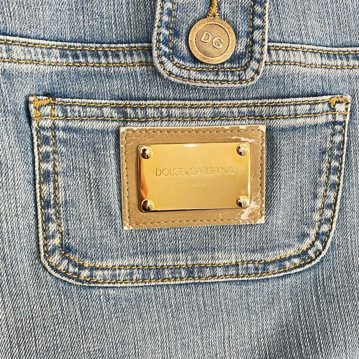 Dolce & Gabbana Dolce & Gabbana Light Blue Wide Leg Denim Jeans K26WX Size 28" / US 6 / IT 42 - 6 Thumbnail