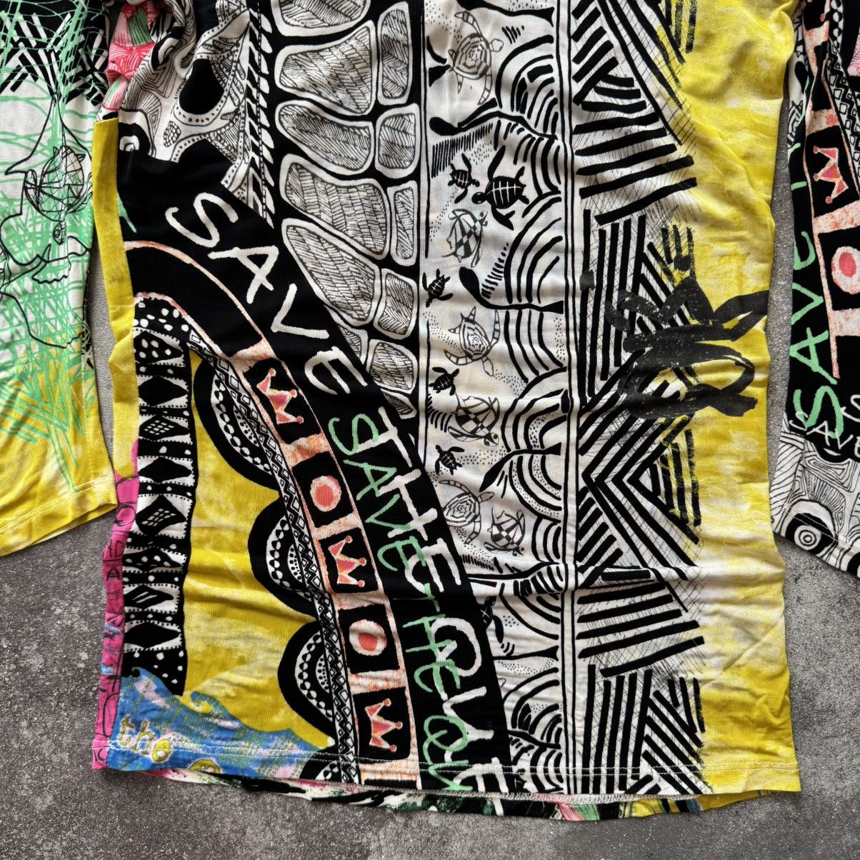 20471120 Save the Queen Y2K Crazy Multicolour Mesh Blouse Size L / US 10 / IT 46 - 12 Thumbnail