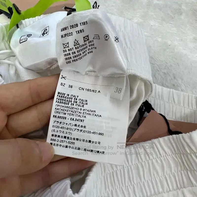 Miu Miu Miu Miu Summer White Cotton Logo Shorts . Size 28" / US 6 / IT 42 - 5 Thumbnail