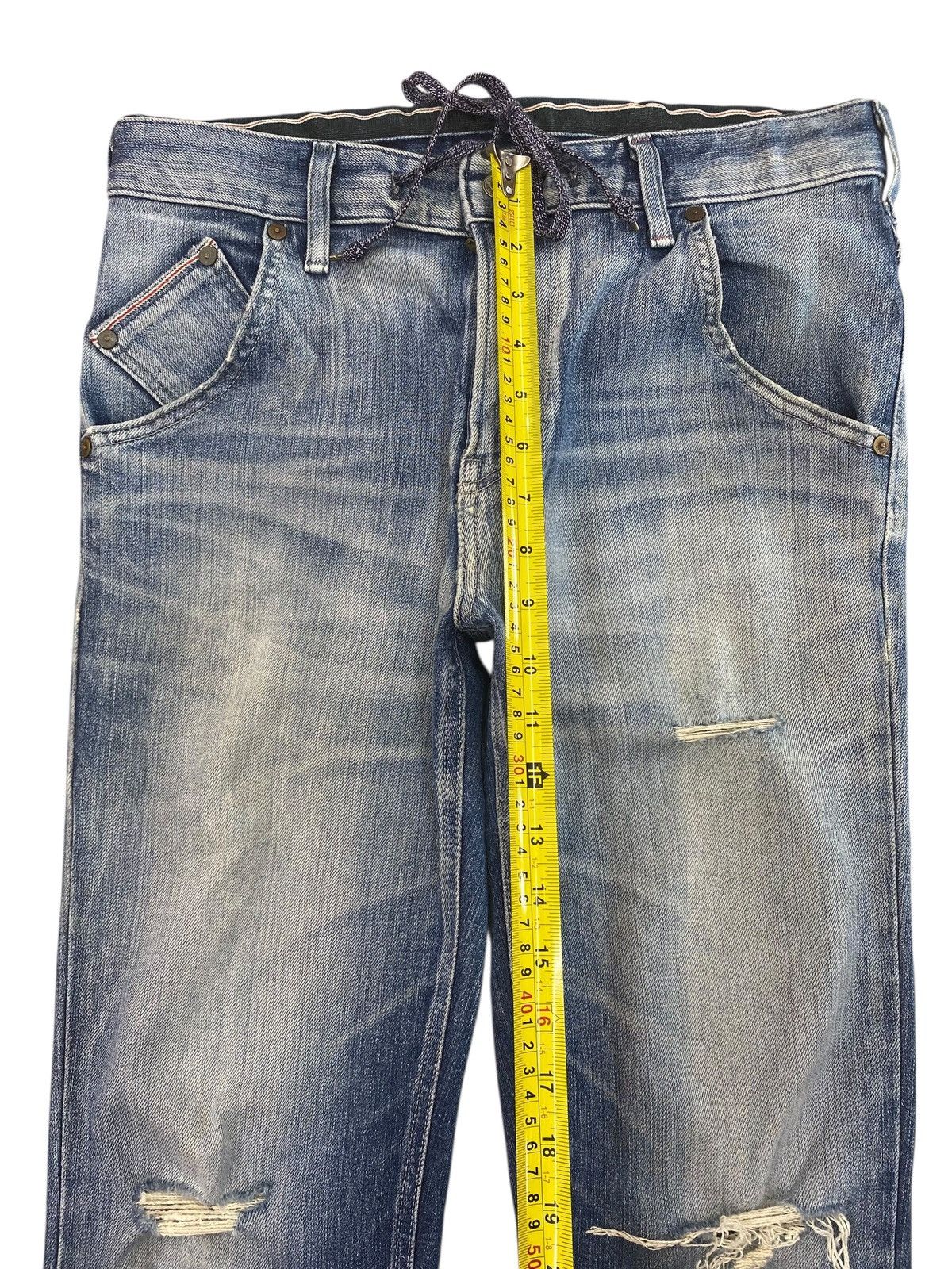 Edwin Edwin Faded Wash Ripped Style Soft Jeans Size US 31 - 6 Thumbnail