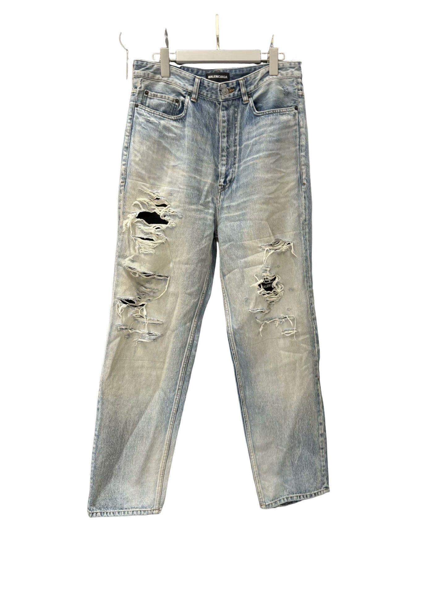 Balenciaga Balenciaga Distressed Denim Jeans Size 32 Size US 32 / EU 48 - 1 Thumbnail