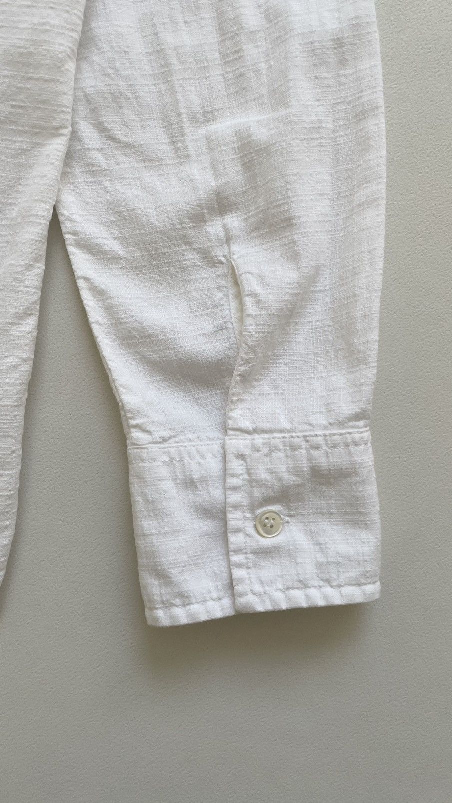 Maison Margiela S/S 03 White Grid Boucle Cotton Shirt Size US M / EU 48-50 / 2 - 15 Thumbnail