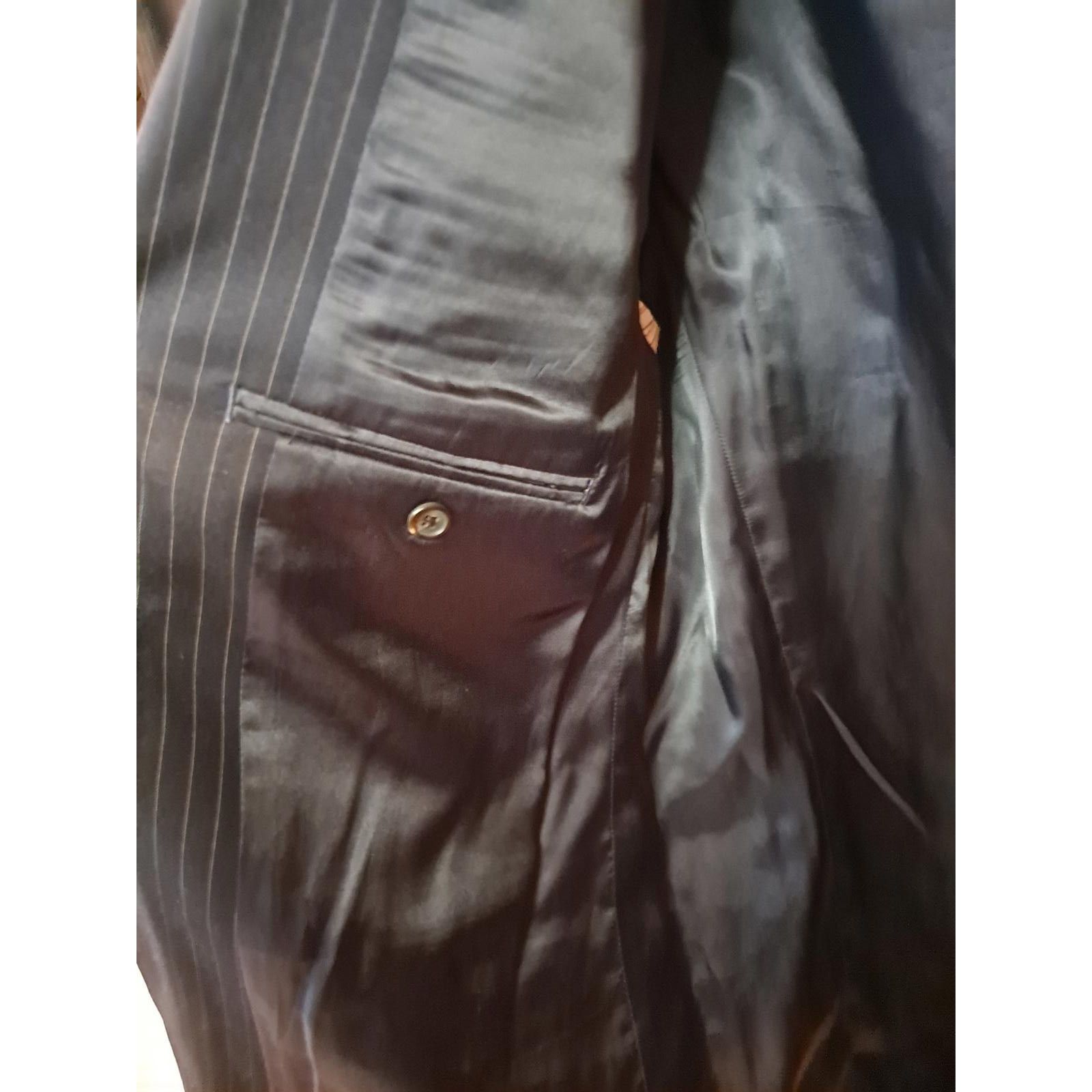 Lauren Ralph Lauren Lauren Ralph Lauren Black Pinstripe 2 Piece Suit Size 44L Size 44R - 7 Thumbnail