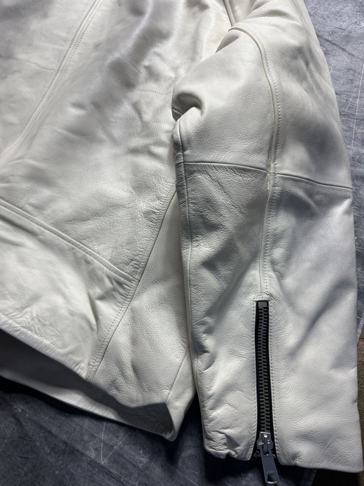Heron Preston H2 by Heron Preston Leather Jacket in White Size US L / EU 52-54 / 3 - 13 Thumbnail