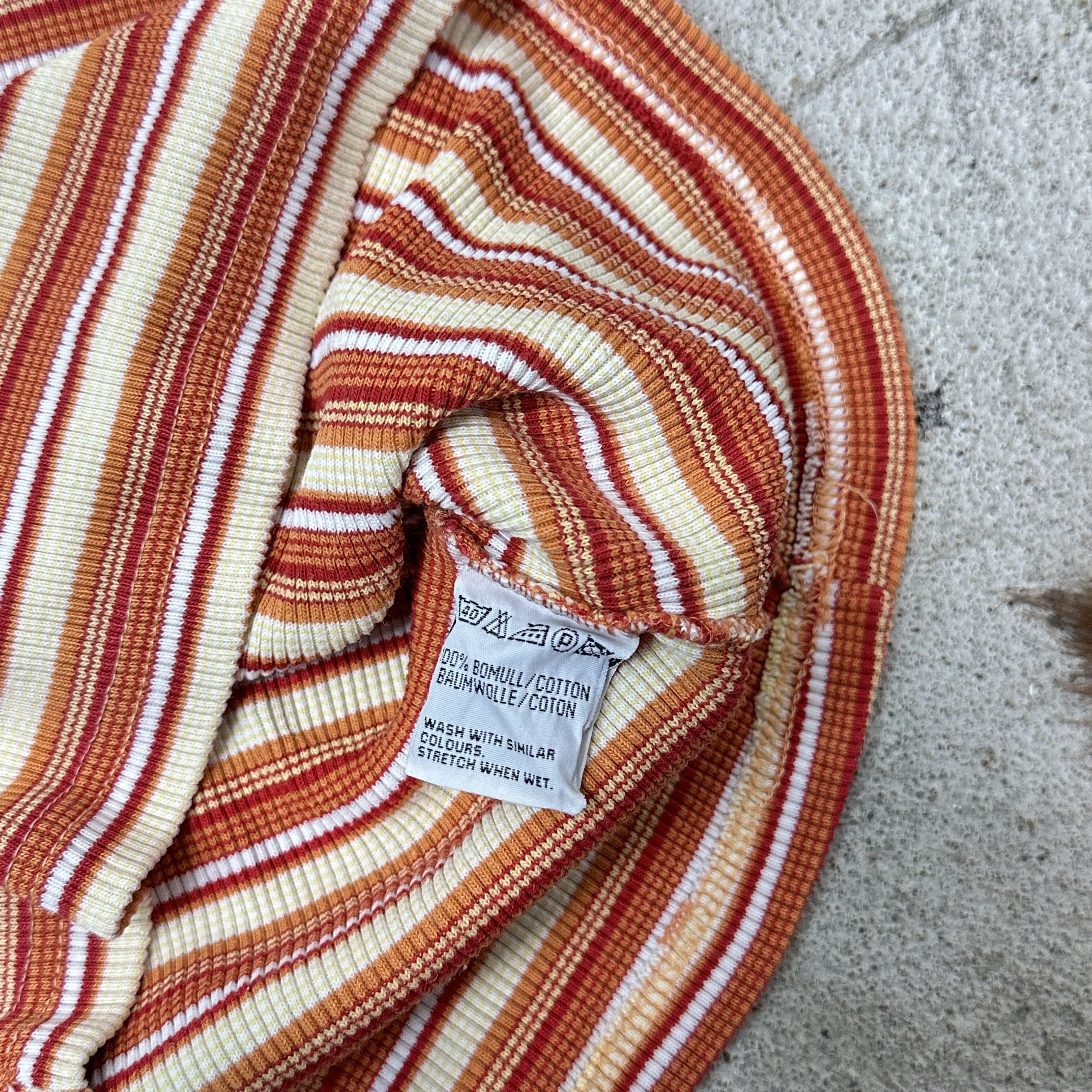 Vintage Vintage Streetwear Fitted Artsy Striped T-shirt Y2K Size M / US 6-8 / IT 42-44 - 4 Thumbnail