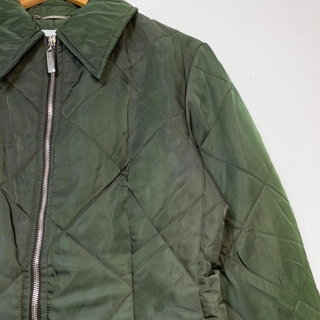 Dolce & Gabbana Vintage Olive Green Diamond Quilted Military Liner Jacket Size US M / EU 48-50 / 2 - 5 Thumbnail