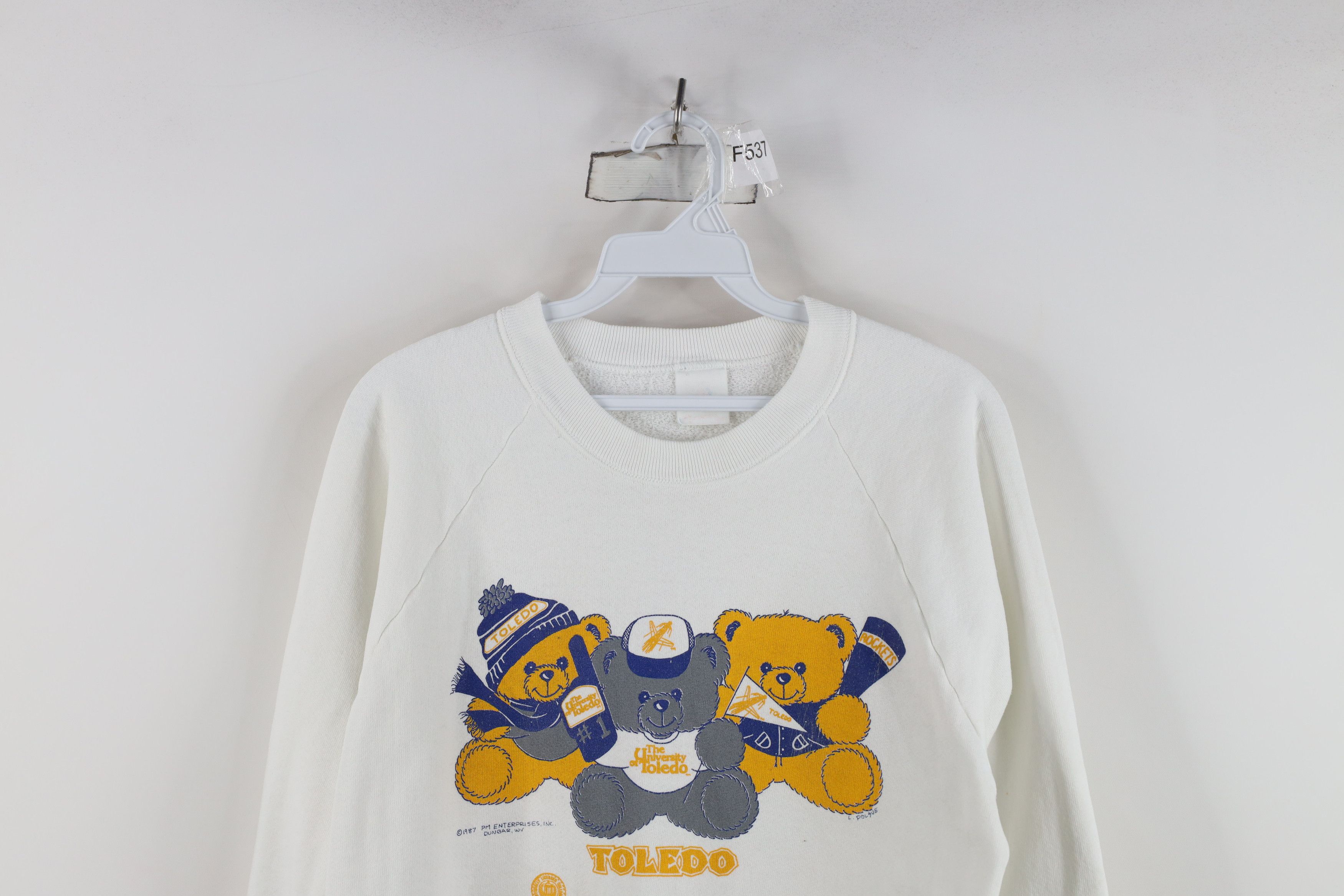 Vintage Vintage 80s University of Toledo Teddy Bear Sweatshirt USA Size M / US 6-8 / IT 42-44 - 2 Thumbnail