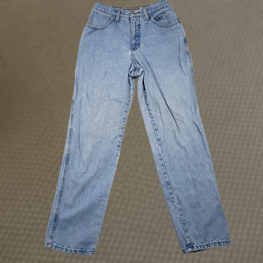 Harley Davidson VINTAGE Harley-Davidson Jeans Women's 6 High Rise Denim Straight Leg 5-Pocket Made In USA Blue Cotton 100% Mens? Size 28" / US 6 / IT 42 - 1 Thumbnail