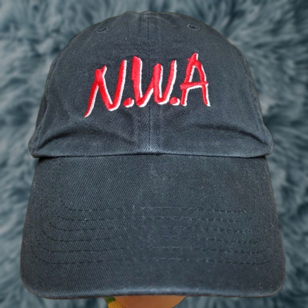 Vintage VTG 90s NWA N.W.A. Gangsta Rap Red Logo Baseball Hat Cap Dre Ice Cube Ren Eazy E Size ONE SIZE - 1 Thumbnail