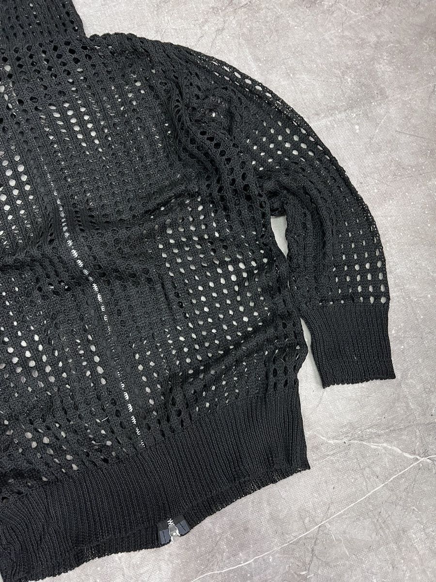 Le Grande Bleu (L.G.B.) Vintage Knitted Black mesh Hoodie LGB Y2K style japanese Size US M / EU 48-50 / 2 - 8 Thumbnail