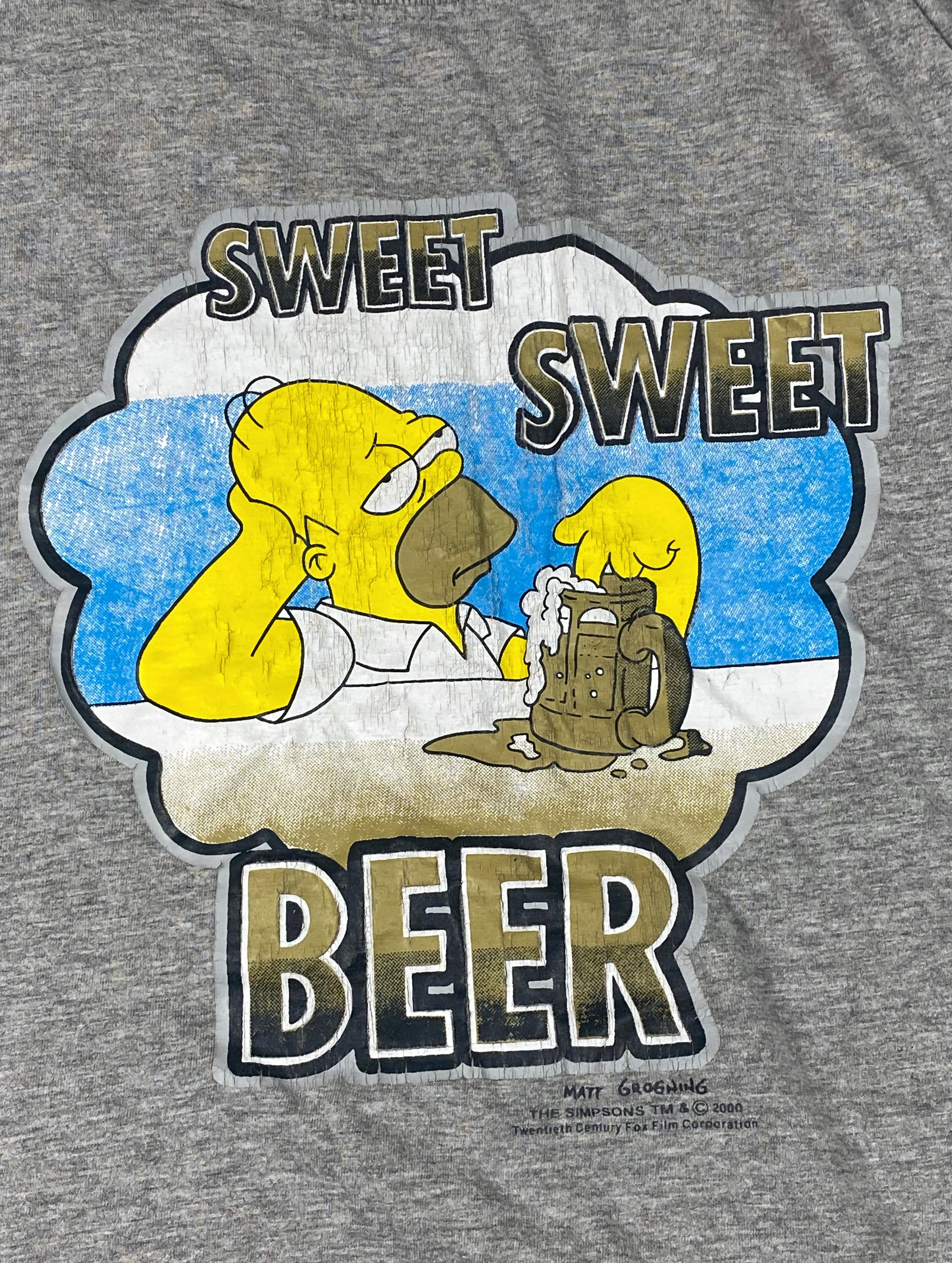 The Simpsons 2000 Vintage SIMPSONS Grey Big Logo Homer T-Shirt Y2k M575 Size US XL / EU 56 / 4 - 5 Thumbnail