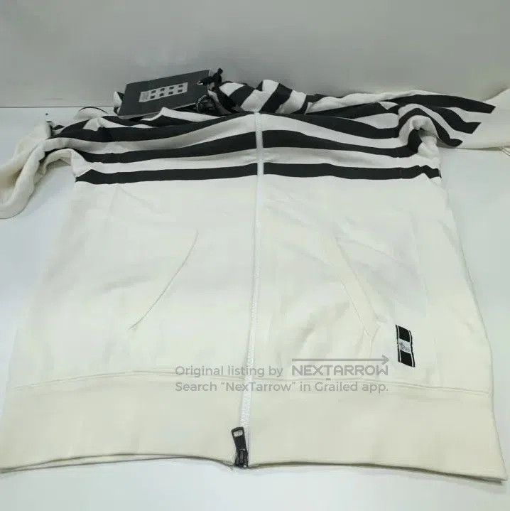 Moncler Moncler Black White Stripe Zip Hoodie Sweatshirt. Size US L / EU 52-54 / 3 - 5 Thumbnail