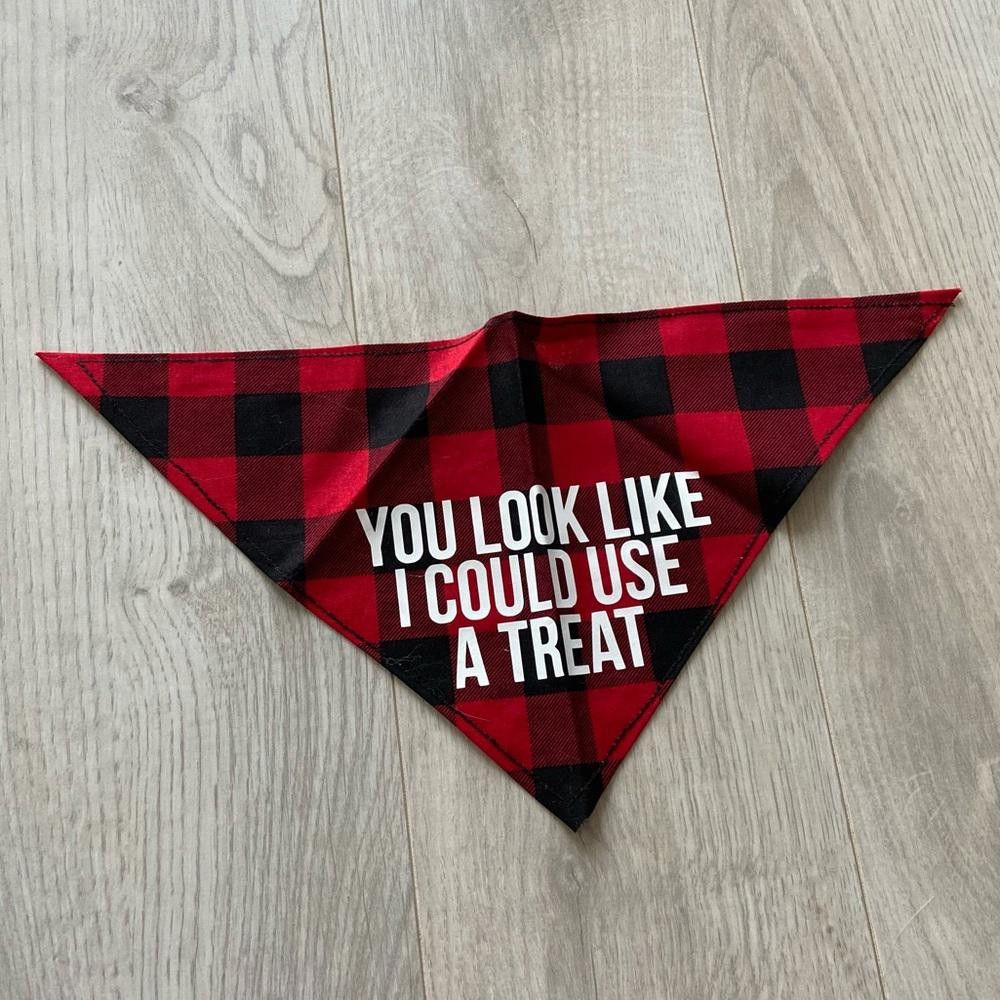 Designer Plaid Treat Dog Bandana Size ONE SIZE - 1 Thumbnail