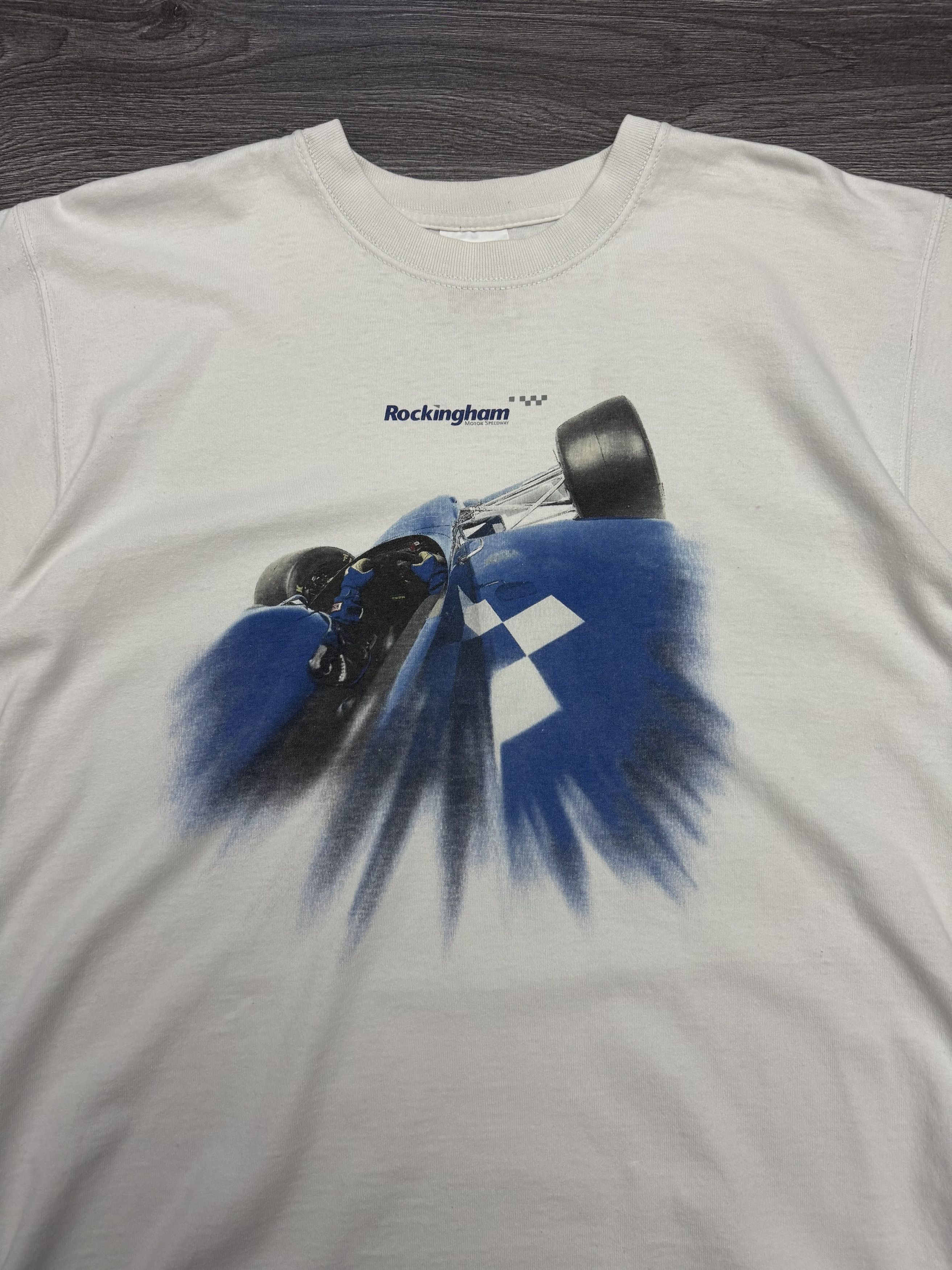 Formula 1 Vintage 90s Rockingham F1 Racing T-Shirt Screen Stars Size US L / EU 52-54 / 3 - 6 Thumbnail