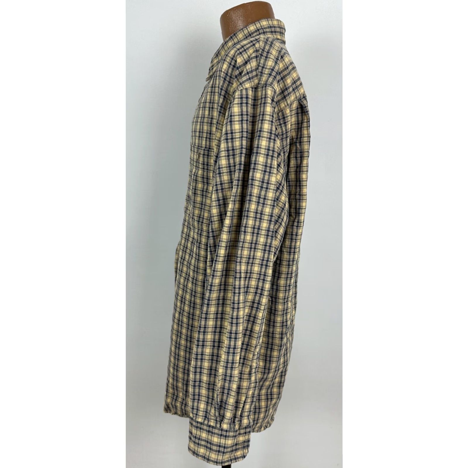Vintage VINTAGE Denim Ridge Shirt Denim Ridge Button-Up Shirt Men XL Oversized Beige Check 90s Casual Hipster Size US XL / EU 56 / 4 - 7 Thumbnail