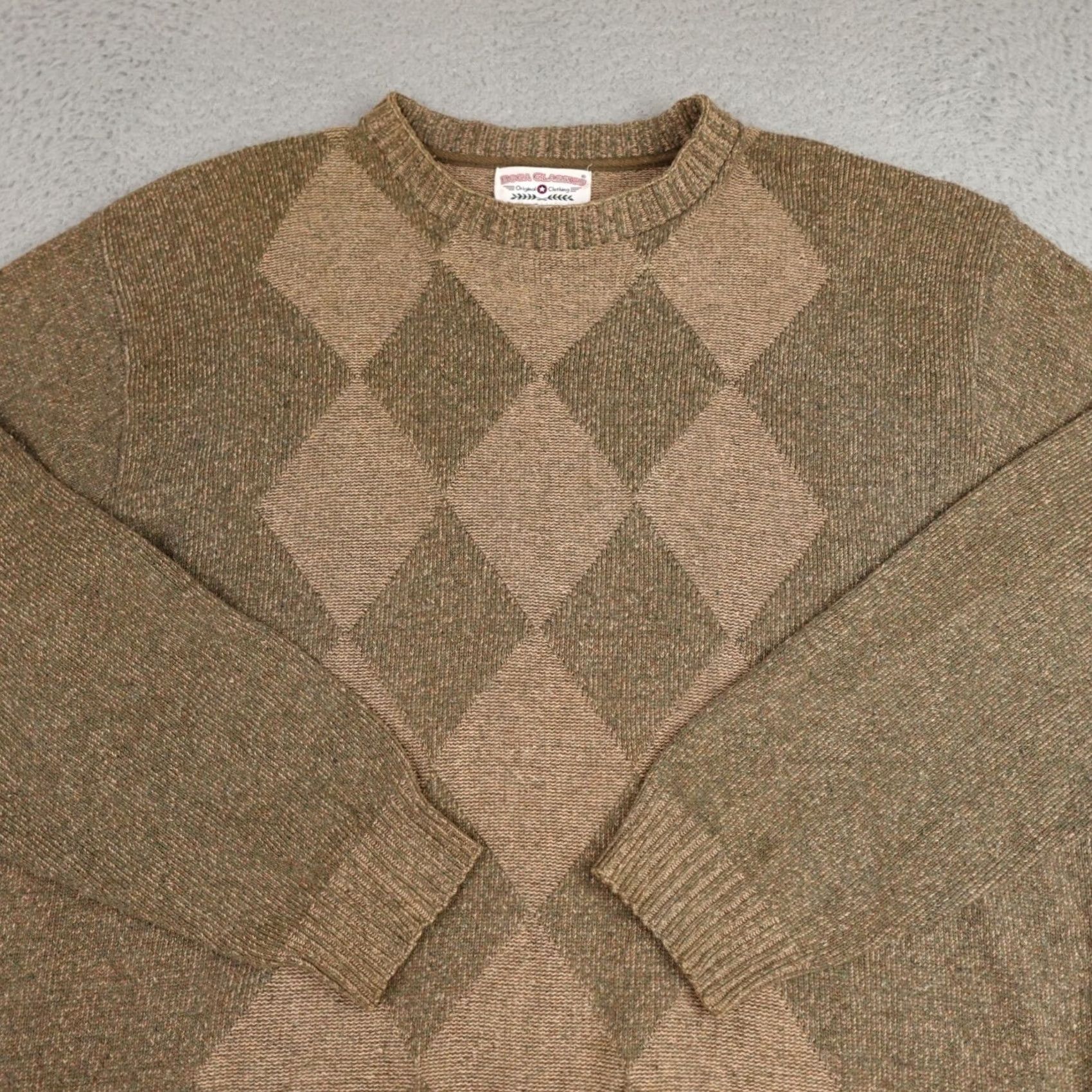 Vintage VINTAGE Boca Classics Sweater Mens 2XL Green Crewneck Argyle Knit Pullover 90s Size US XXL / EU 58 / 5 - 3 Thumbnail