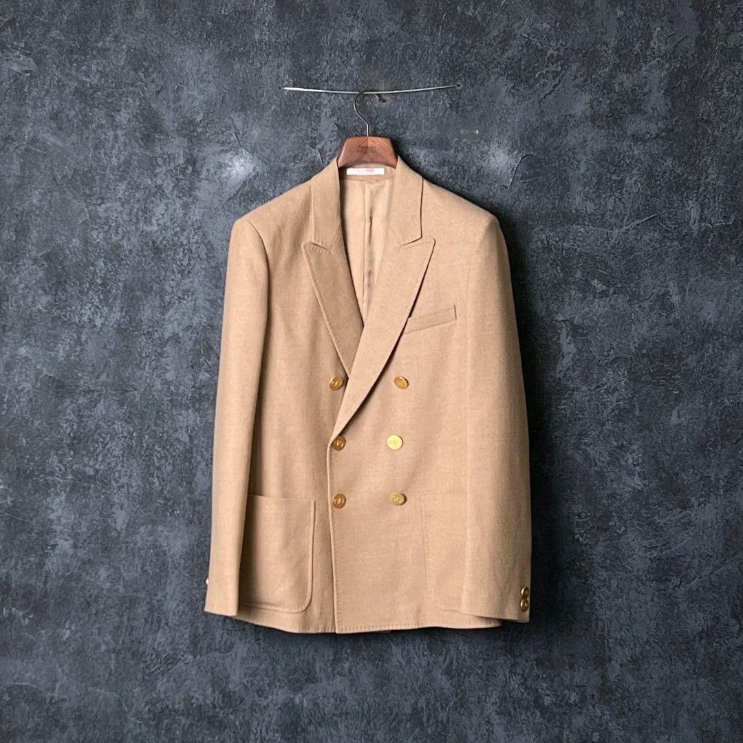 Valentino Valentino Khaki Wool Casual Suit Jacket Size US M / EU 48-50 / 2 - 1 Thumbnail