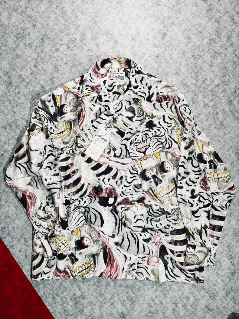 Wacko Maria wacko maria Hawaiian skull long-sleeved shirt Size US S / EU 44-46 / 1 - 1 Thumbnail
