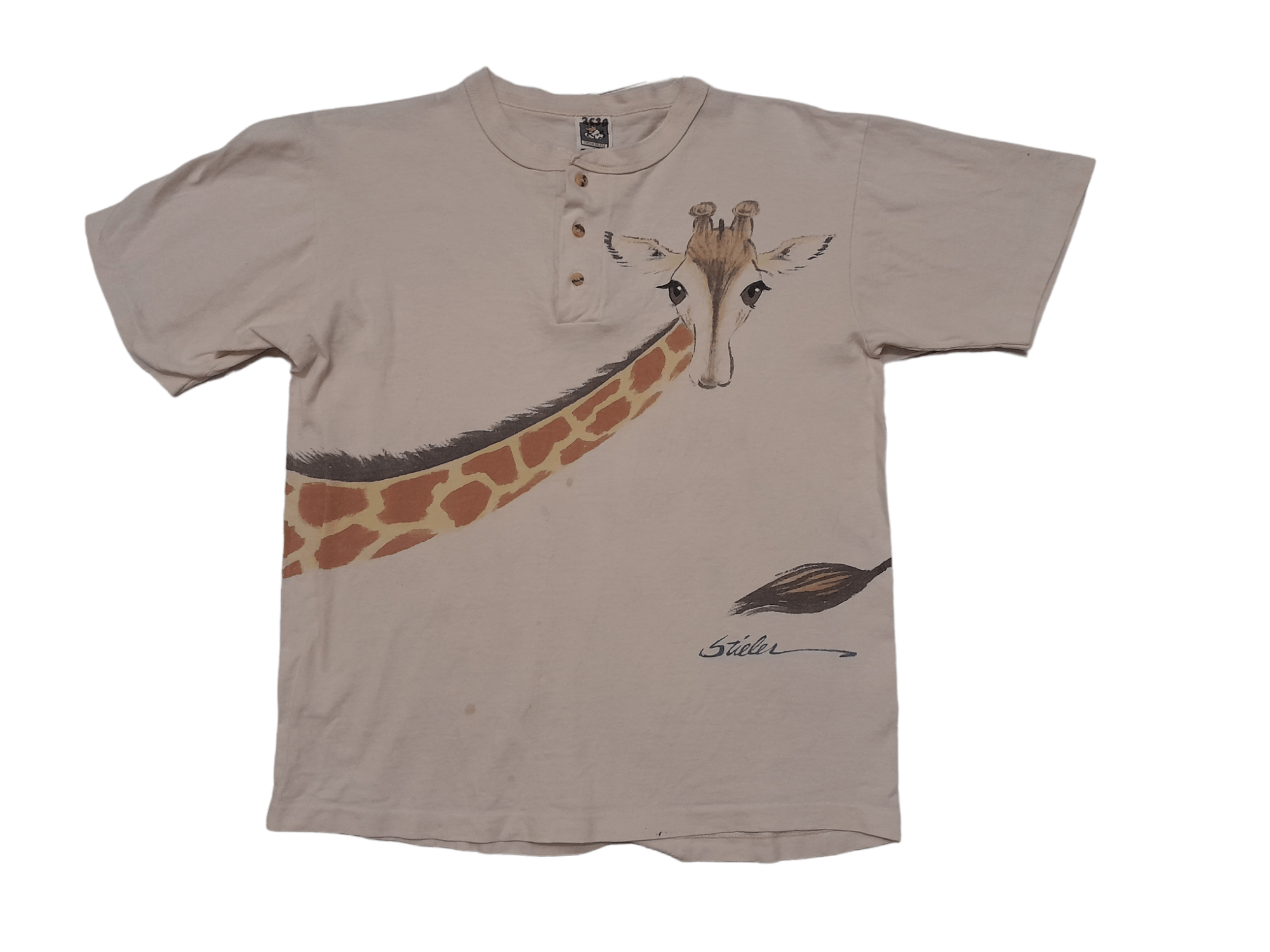 image of 80/90S Anvil Single Stitch Shirt (F245) in Cream, Men's (Size Medium)