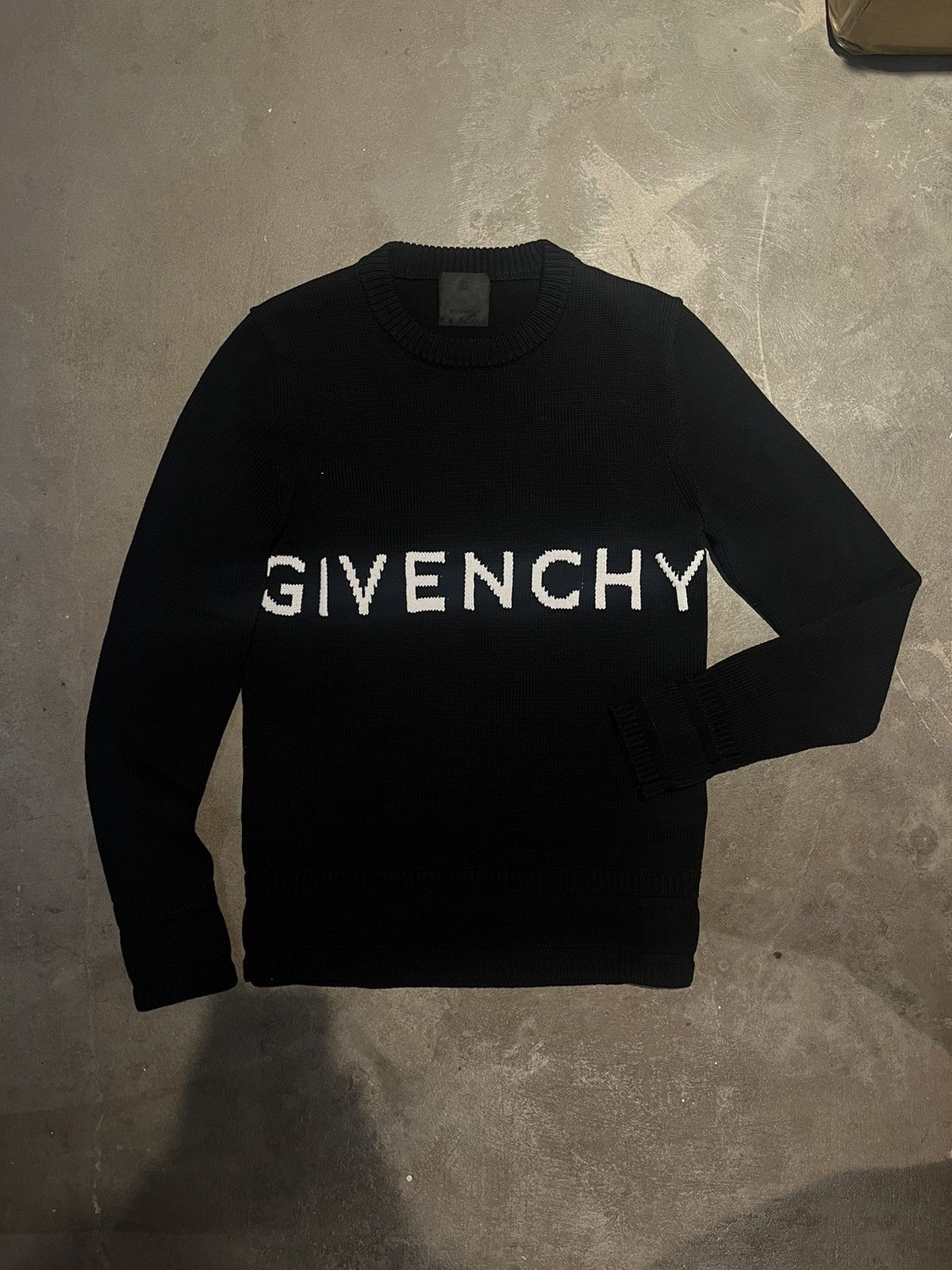 image of Givenchy Knit Sweater Xsmall Retail $1195 in Black, Men's