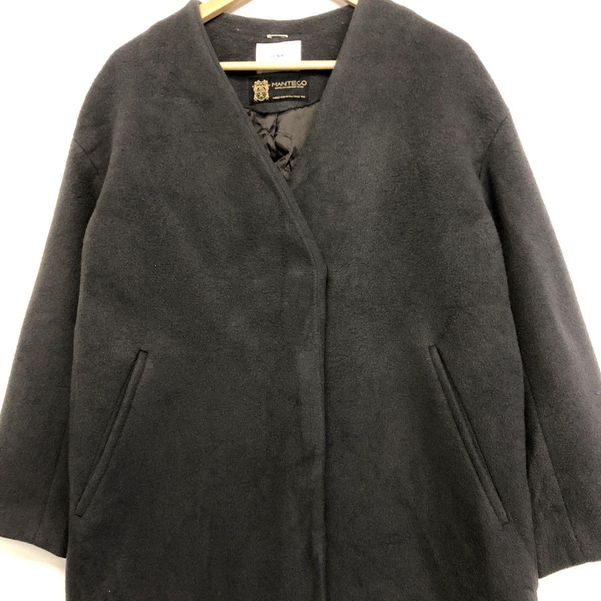 Japanese Brand IENA MANTECO NON-COLLAR WINTER LONG COAT Size XS / US 0-2 / IT 36-38 - 6 Thumbnail