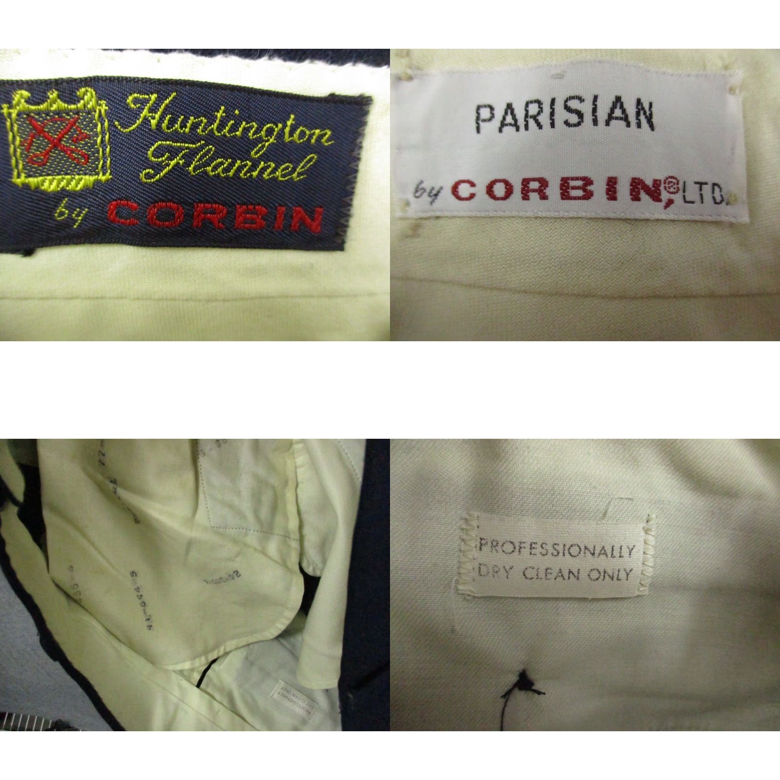 Vintage VINTAGE Corbin Huntington Flannel Pants 34x29 Navy Trousers EUC Mens Straight Wool Front Flat Front Slim Dress Pants Blues 90s Size US 34 / EU 50 - 8 Thumbnail