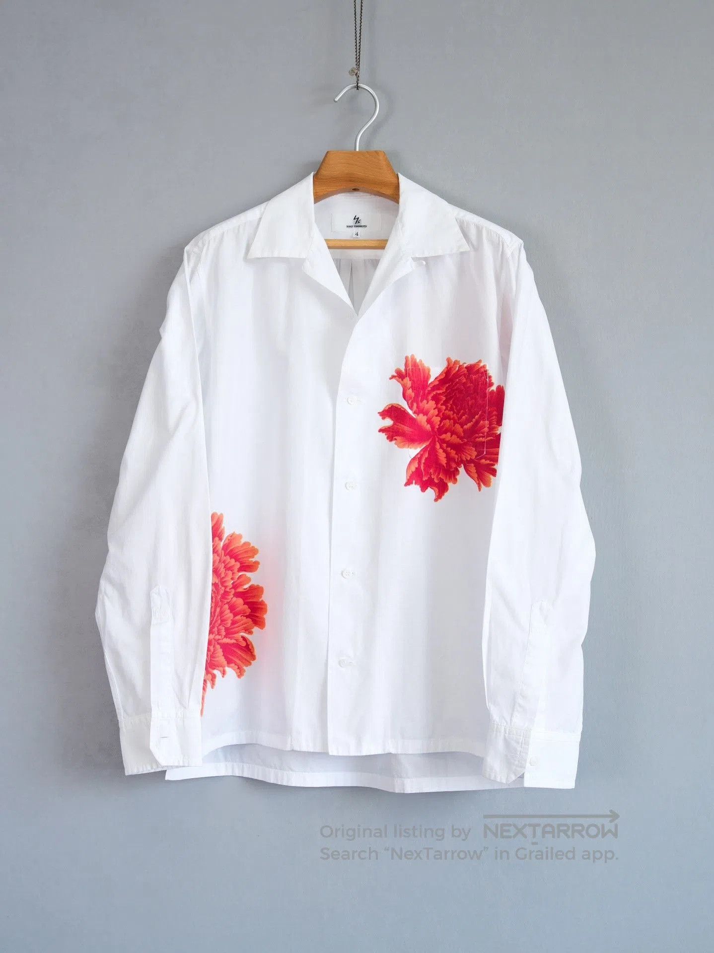 Yohji Yamamoto Yohji Yamamoto 05AW Yuzen Peony Shirt. Size US XL / EU 56 / 4 - 1 Thumbnail