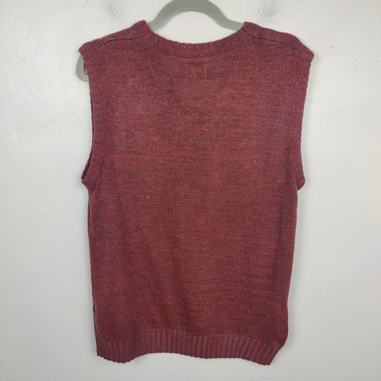 Other Vintage The Fox JC Penney Vest Mens XL Red Blue Speckled Size US XL / EU 56 / 4 - 6 Thumbnail